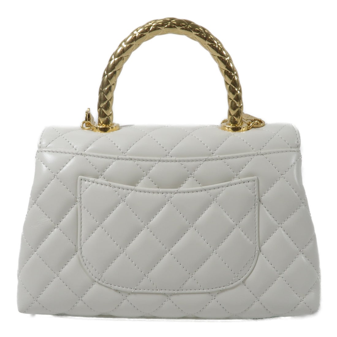 Chanel CC GHW Coco Handle White - 2