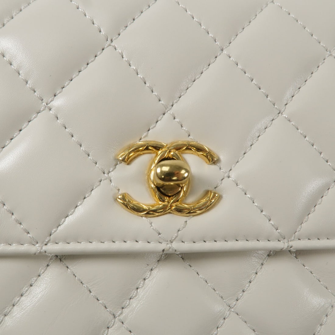 Chanel CC GHW Coco Handle White - 8