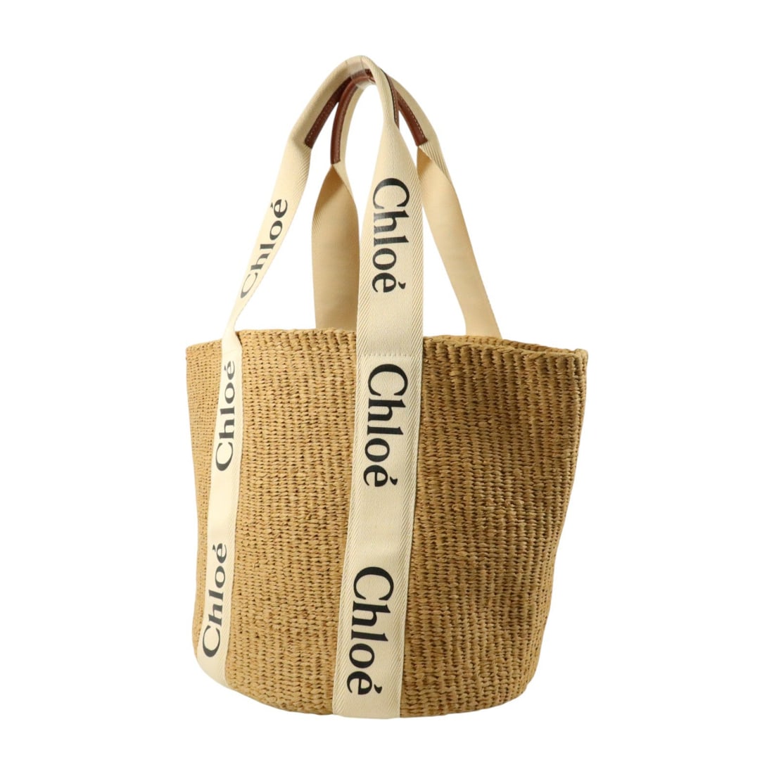 Chloe Woody Large Beige Raffia - 3
