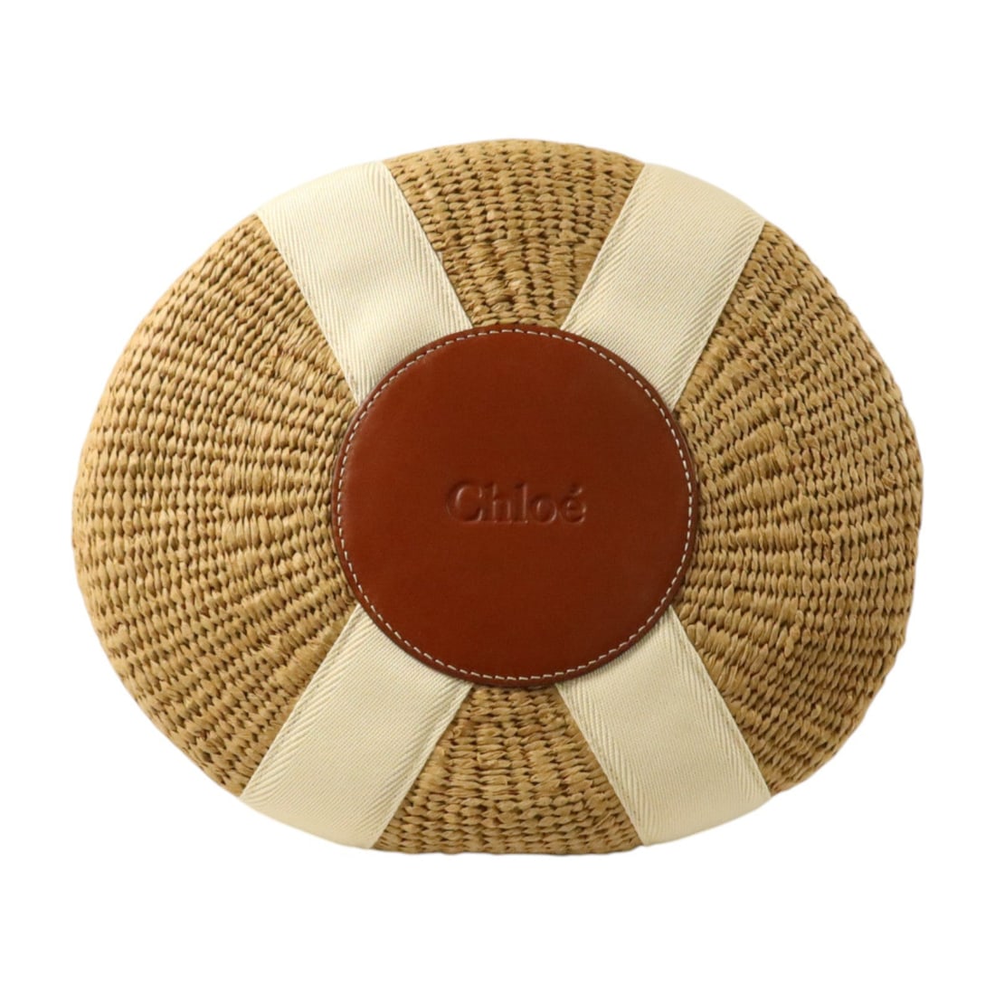 Chloe Woody Large Beige Raffia - 4