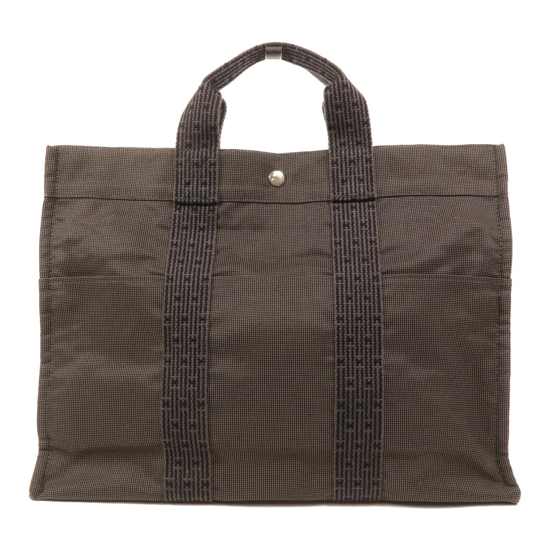 Hermes PHW Her Line MM Gray: PHW Her Line MM tote bag in grey canvas. Size: W42.5 x H32 x D11 cm. Handle 27 cm. Includes cadena.