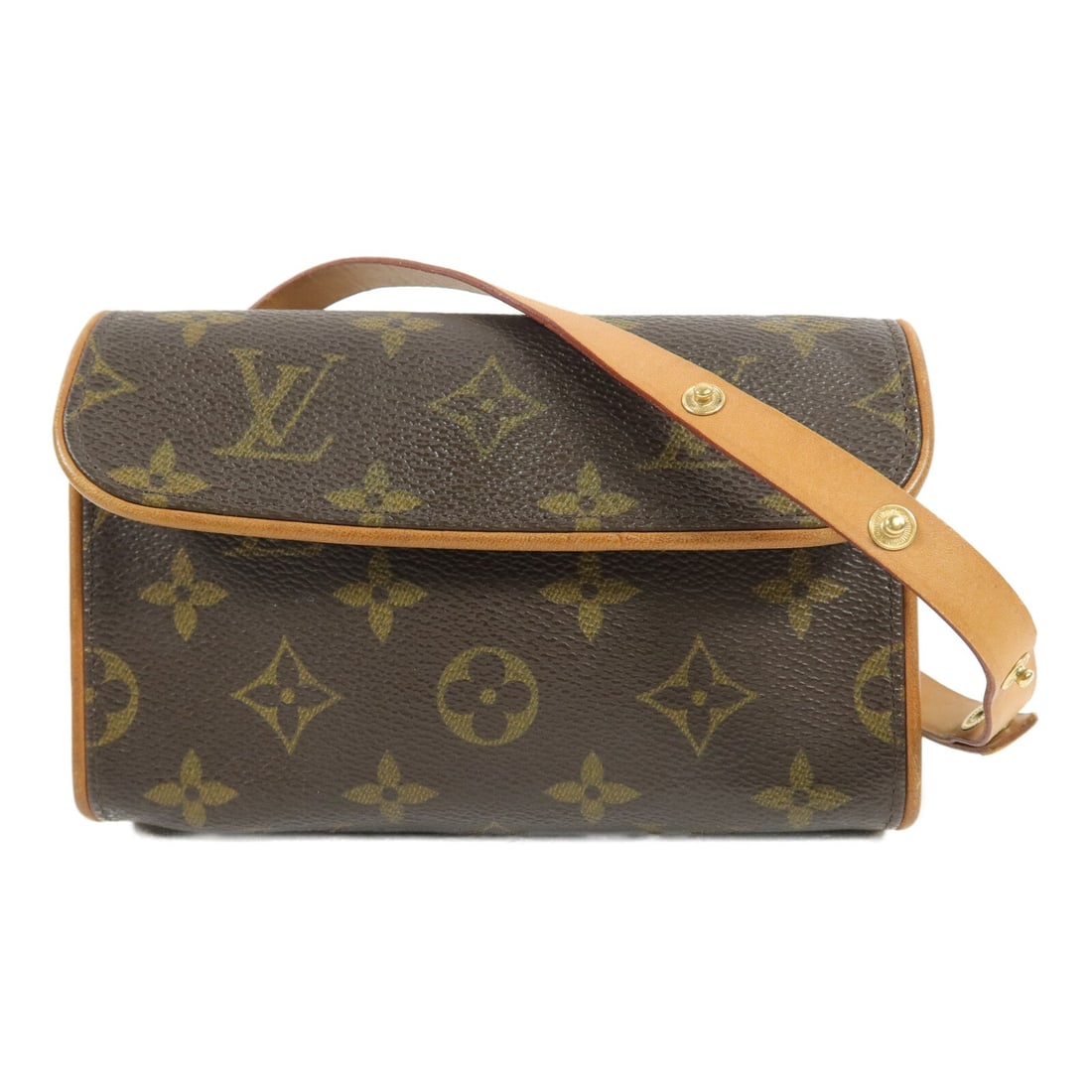 Louis Vuitton LV GHW Florentine Brown: LV GHW Pochette Florentine waist bag in brown Monogram PVC coated canvas. Size: W17 x H10.5 x D4 cm. Shoulder 58-66 cm. Includes shoulder strap.