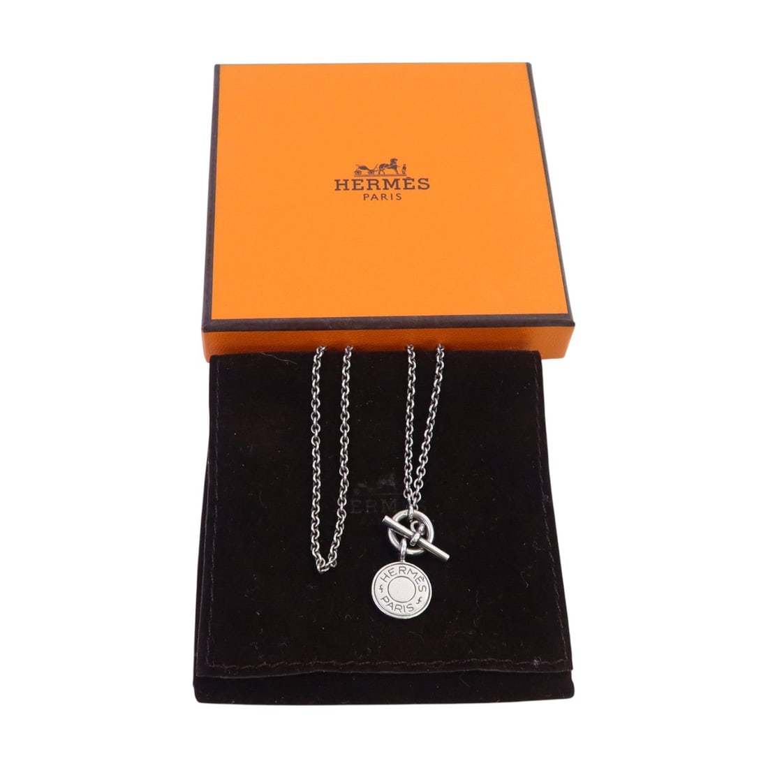 Hermes Ex-Libris Silver925 Necklace - 8