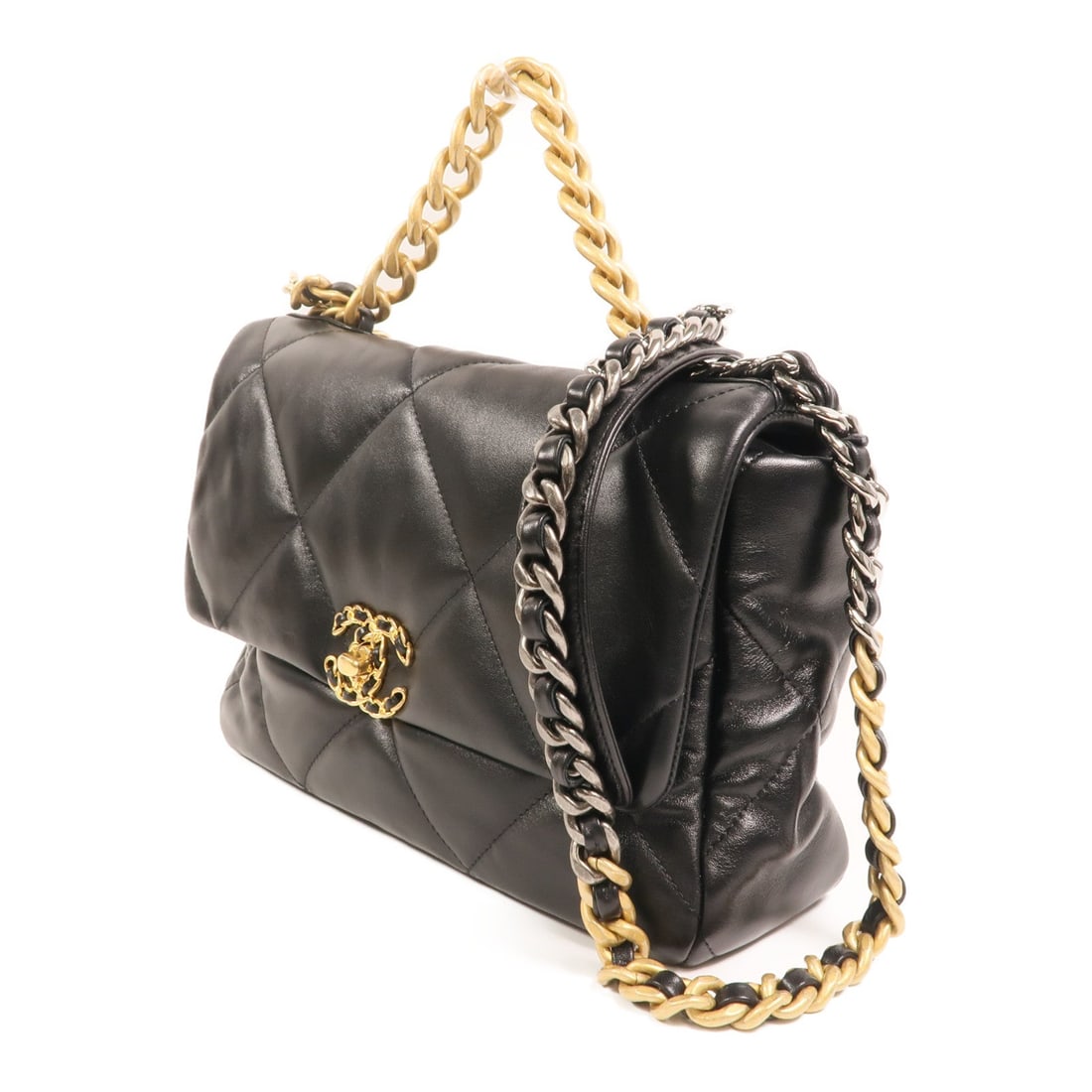 Chanel CC C19 Medium Black Lambskin - 3