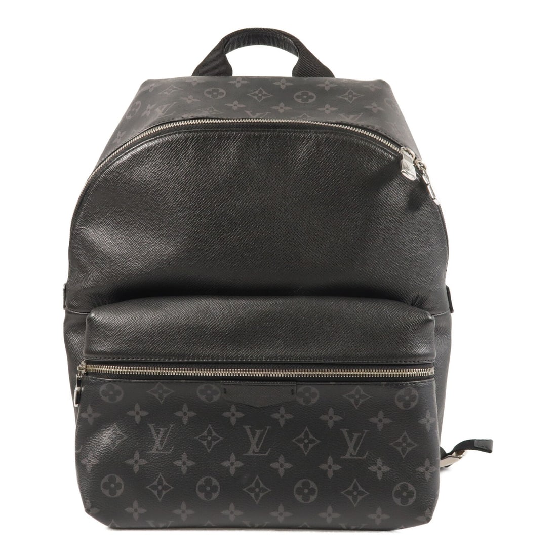 Louis Vuitton LV SHW Discovery Black: LV SHW Discovery backpack in black Taigarama calfskin and PVC coated canvas. Size: W28 x H39 x D16 cm. Handle 20 cm. Shoulder 56-79 cm. Includes storage bags.