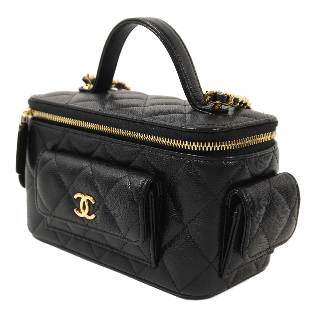 Chanel CC GHW Vanity Case Black - 3