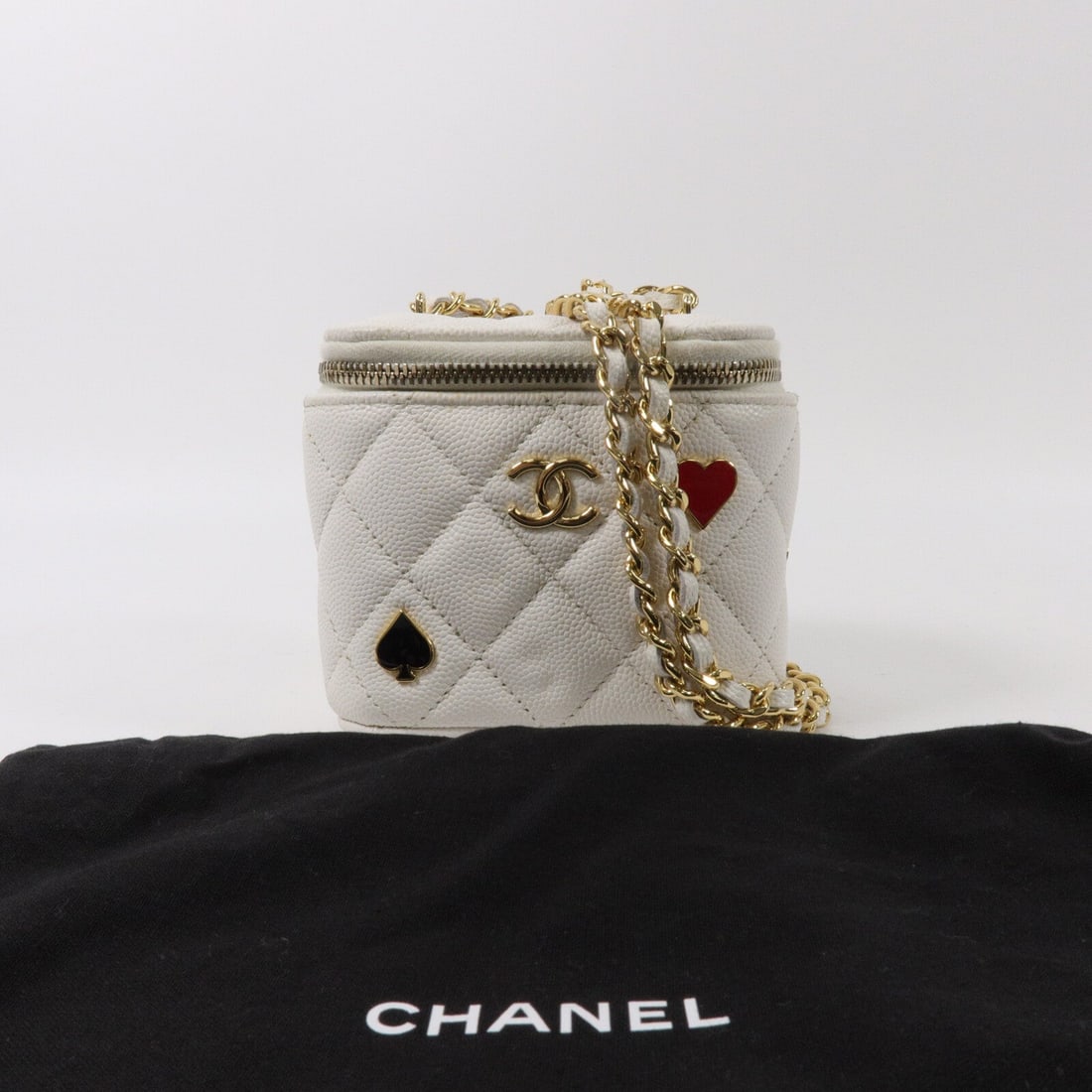 Chanel CC GHW Mini Vanity White - 10