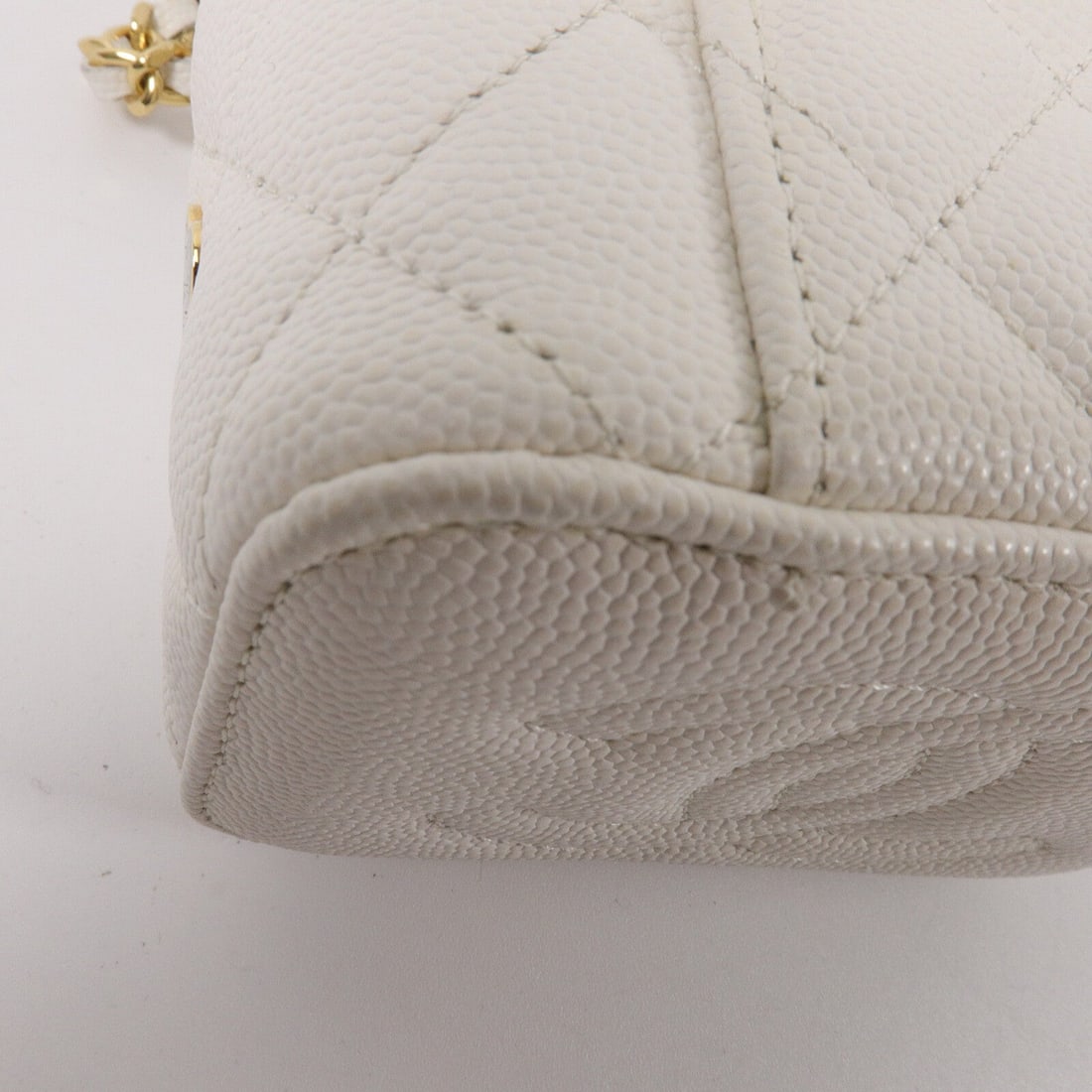Chanel CC GHW Mini Vanity White - 11