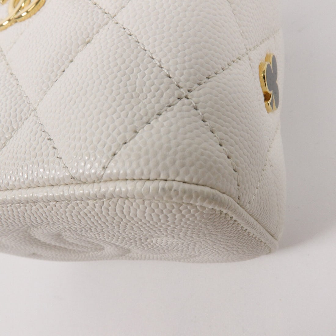 Chanel CC GHW Mini Vanity White - 14