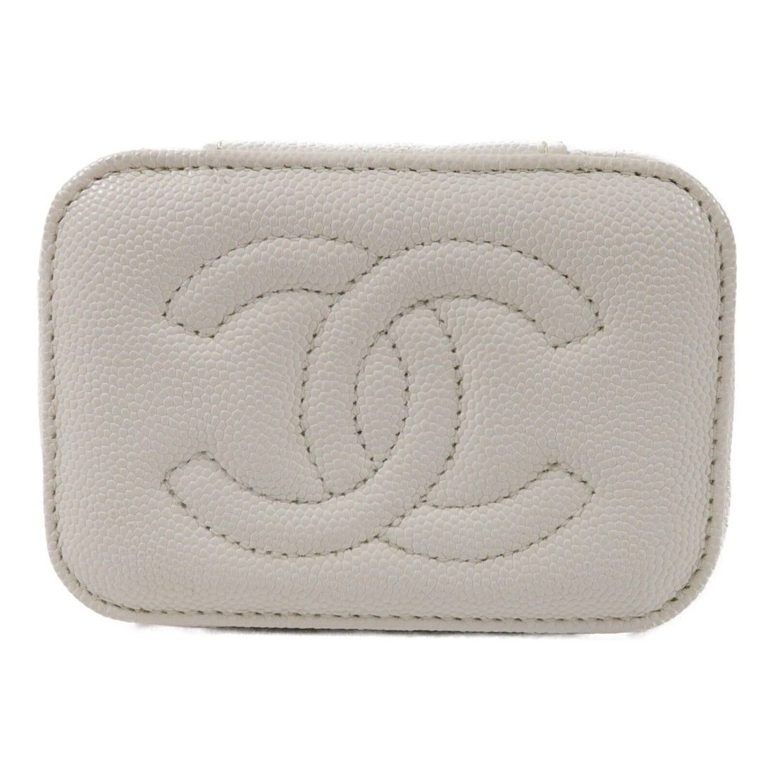 Chanel CC GHW Mini Vanity White - 4