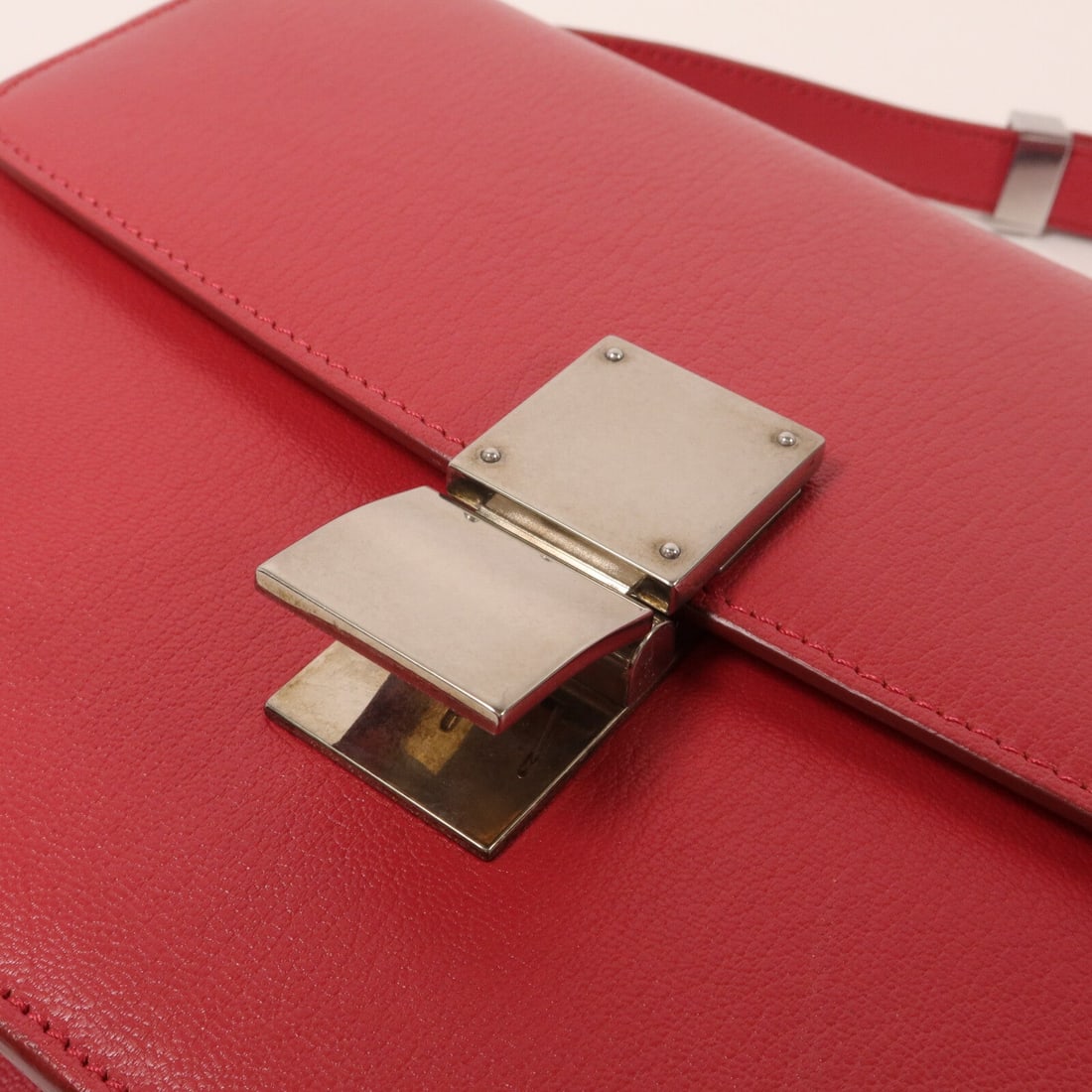 Celine SHW Classic Box Medium Red Orange - 11