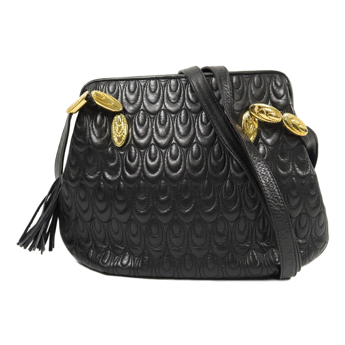 Valentino GHW Shoulder Bag Black: GHW shoulder bag in black calfskin. Size: W20-29 x H22 x D8 cm. Shoulder 92 cm.