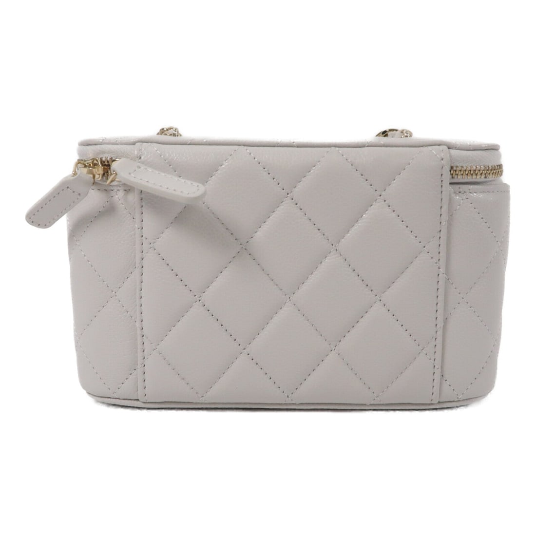 Chanel CC GHW Vanity Case Grey - 2