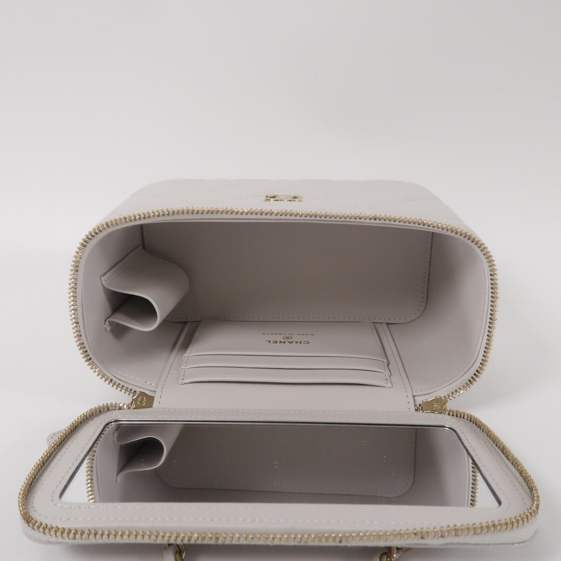 Chanel CC GHW Vanity Case Grey - 5