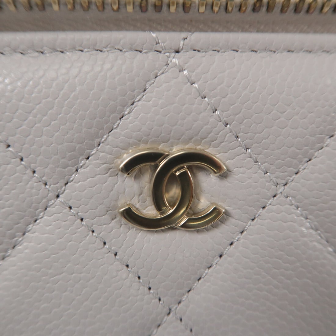 Chanel CC GHW Vanity Case Grey - 6