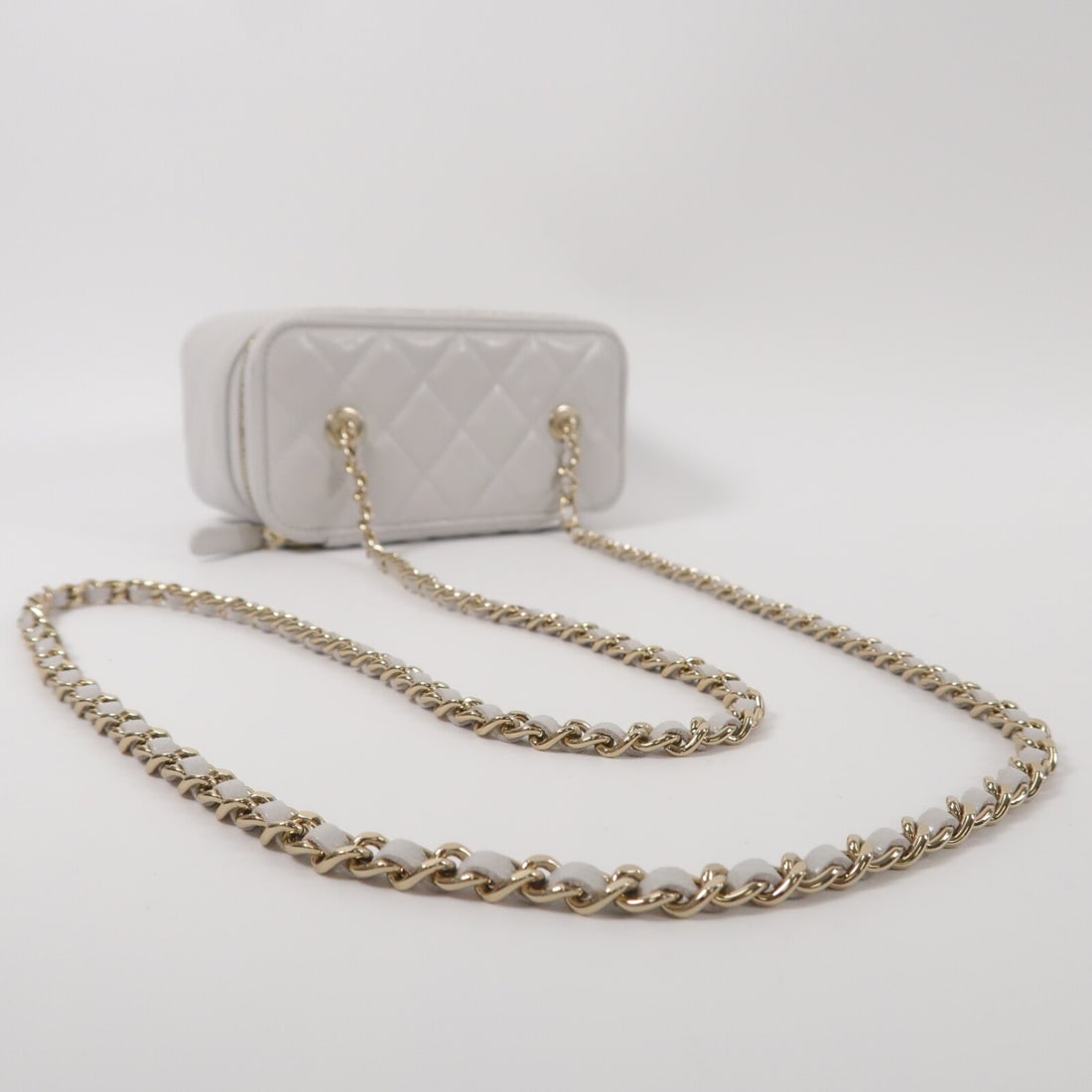 Chanel CC GHW Vanity Case Grey - 9