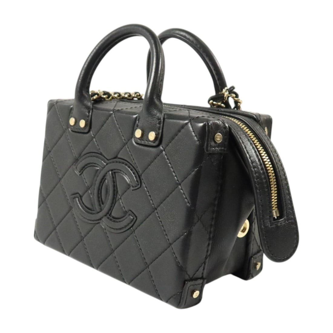 Chanel Vanity Case Small GHW Black - 3