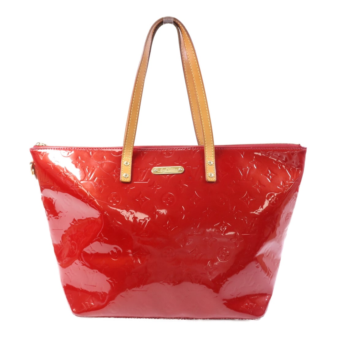 Louis Vuitton LV GHW Bellevue GM Red: LV GHW Bellevue GM tote bag in red Monogram Vernis patent leather. Size: W28-45 x H26 x D18 cm. Handle 46 cm.
