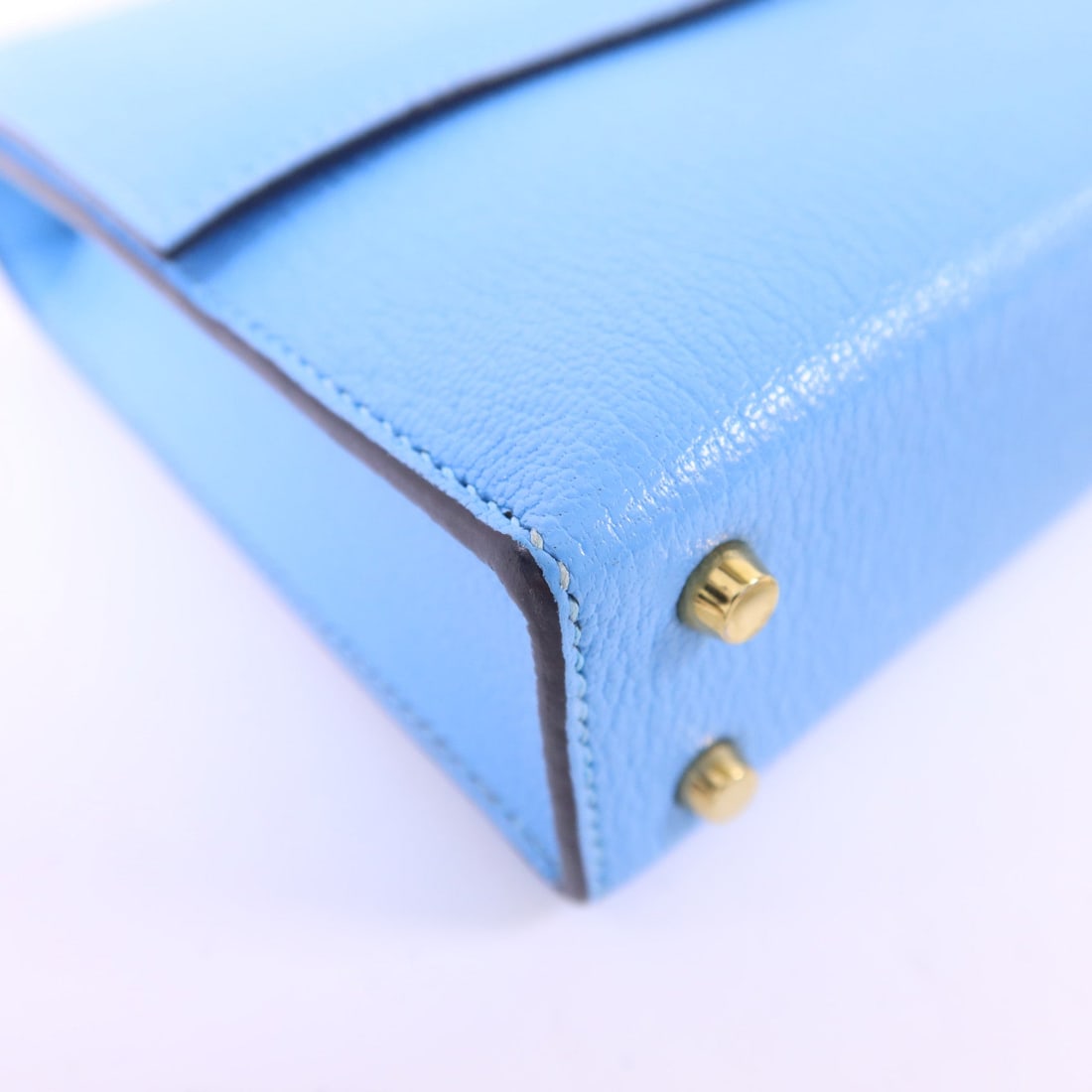 Hermes GHW Verrou Mini Bleu Azteque - 12