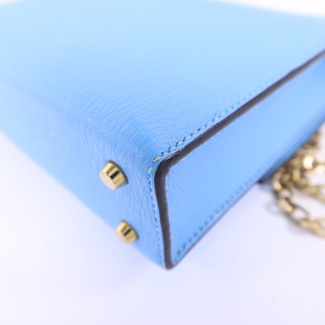 Hermes GHW Verrou Mini Bleu Azteque - 13