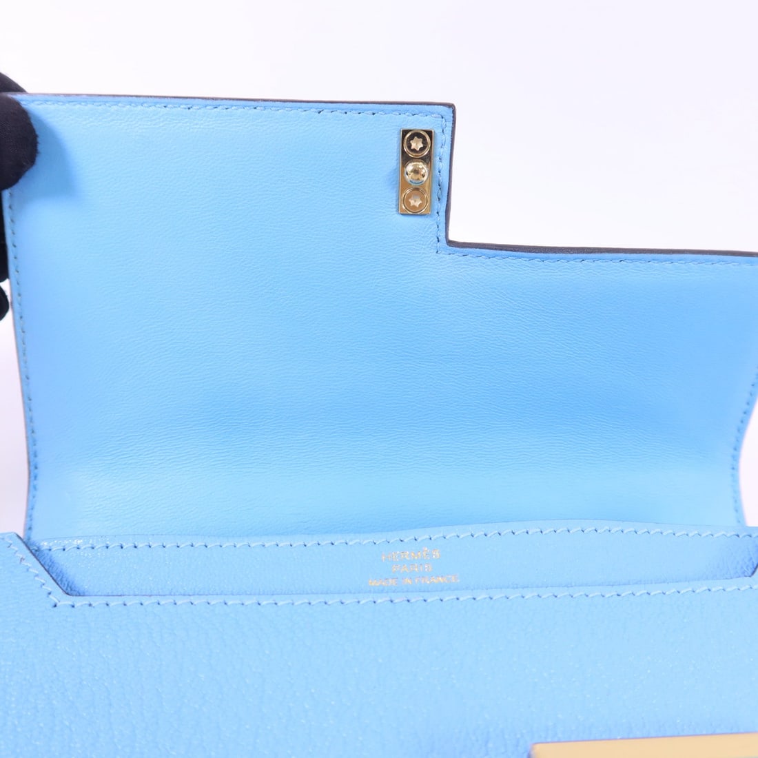 Hermes GHW Verrou Mini Bleu Azteque - 16