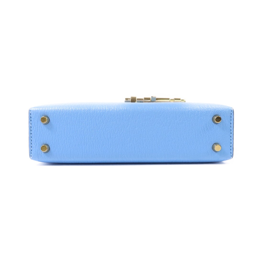 Hermes GHW Verrou Mini Bleu Azteque - 4