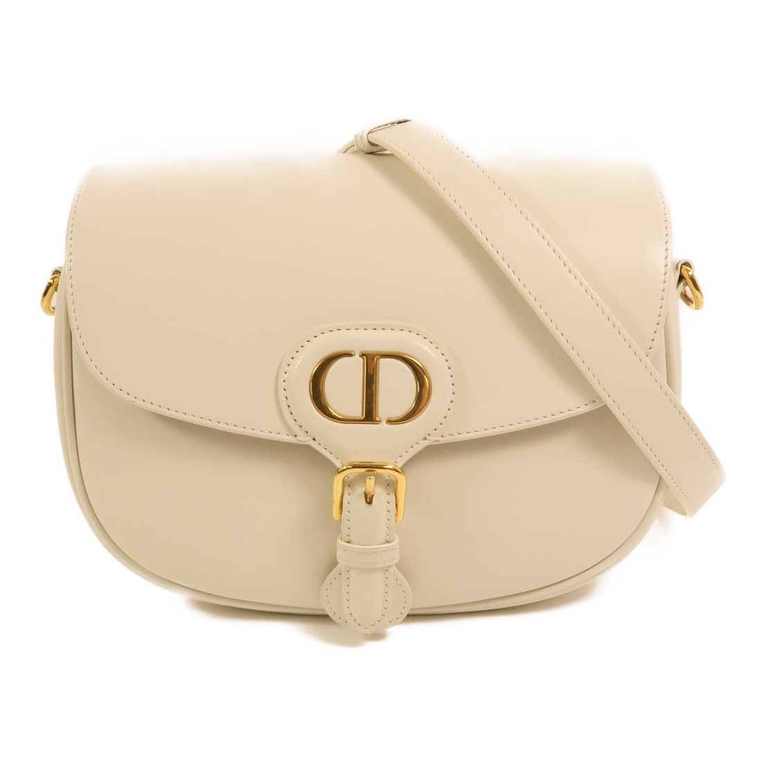 Dior CD GHW Bobby Medium White: CD GHW Bobby Medium shoulder bag in white calfskin. Size: W22 x H16.5 x D6.5 cm. Shoulder 104-114 cm. Includes storage bags and shoulder strap.