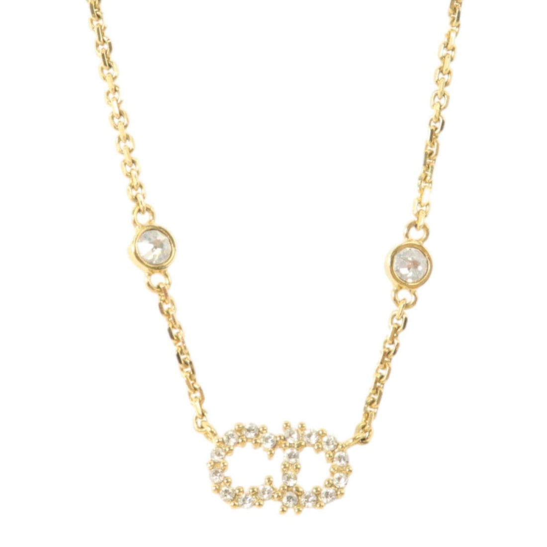 Dior CD Clair D Lune Necklace Metal: Color: Gold / Gold; Material: Other Metal; Neck: 37.5-40cm; Motif: 11mm x 7mm.