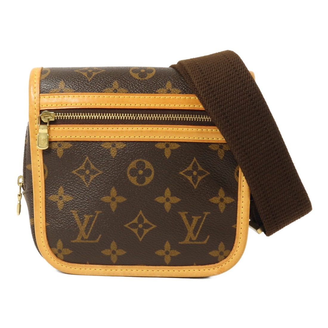 Louis Vuitton LV GHW Bosphere Bum Bag: LV GHW Bosphere waist bum bag in brown Monogram PVC coated canvas. Size: W15 x H16 x D3 cm. Shoulder 63-102 cm.