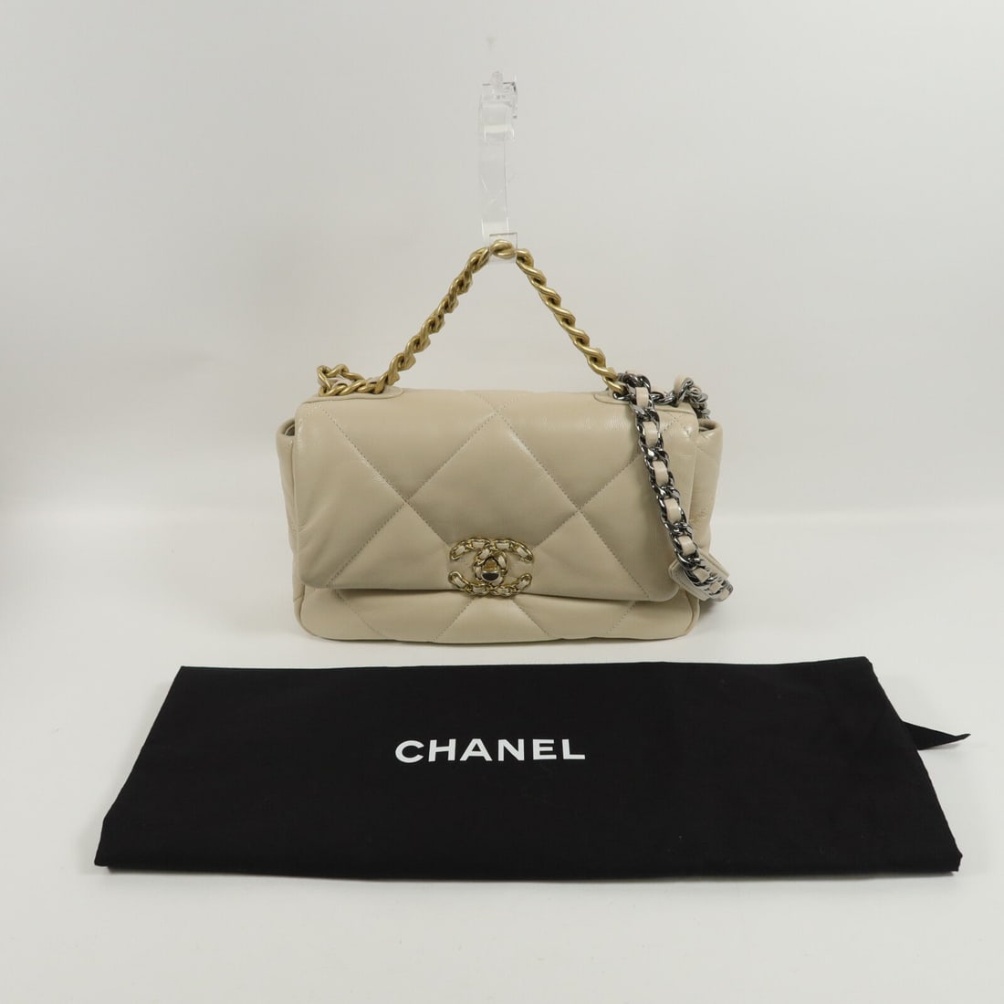 Chanel CC GHW C19 Small Beige - 16