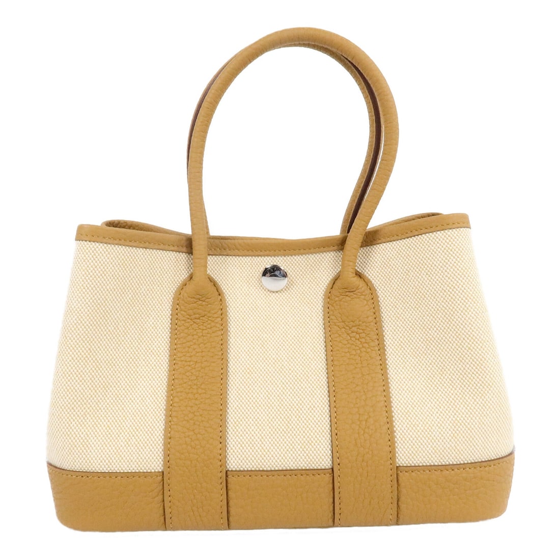Hermes Garden Party TTPM Sesame Tote: Sesame Garden Party TTPM tote bag with PHW in canvas. Includes storage box and storage bags. 22.5 x 15 x 10 cm with 26 cm handle.