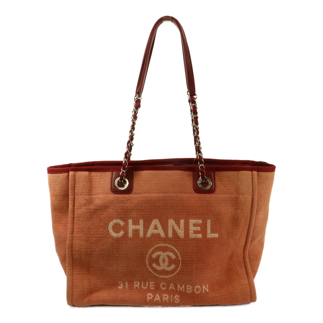 Chanel CC SHW Deauville MM Pink: CC SHW Deauville Tote Bag MM in pink canvas. Size: W34 x H25 x D15 cm. Handle 64 cm. Includes hologram sticker and guarantee.