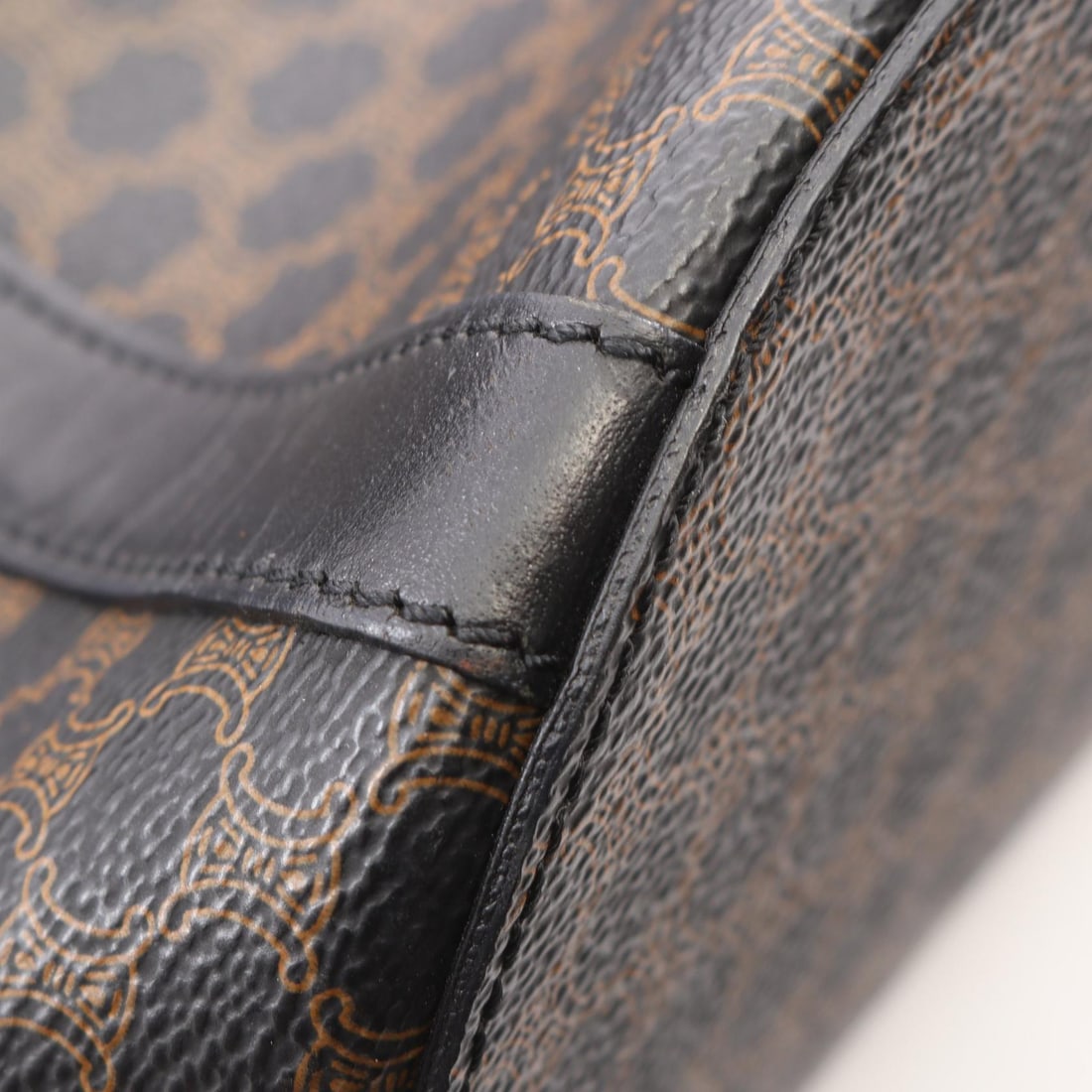Celine Macadam Tote Black Brown - 7