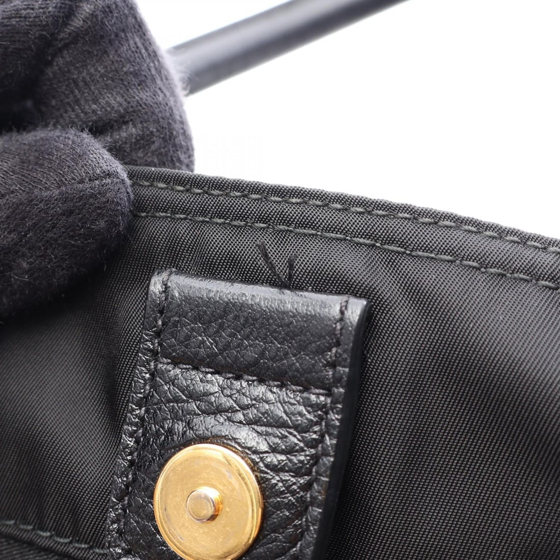 Prada Triangle Logo Handbag Black - 7