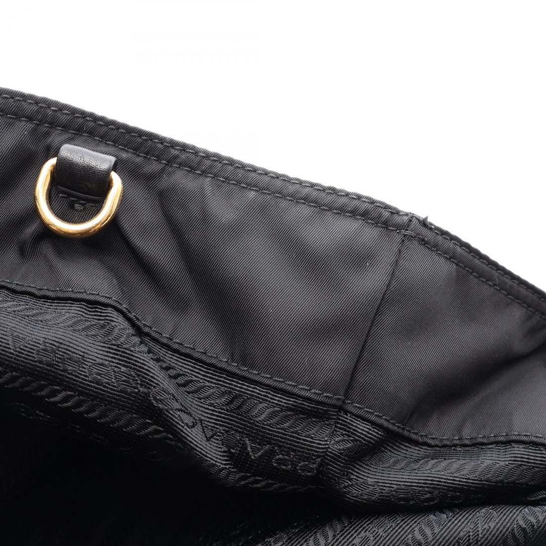 Prada Triangle Logo Handbag Black - 8