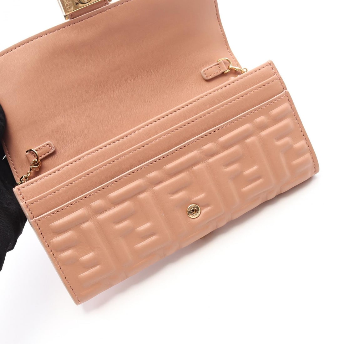 Fendi FF Chain Wallet Pink - 5