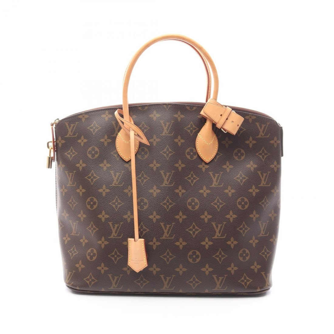 LV Lockit MM Monogram Brown: Brown Lockit MM handbag in Monogram PVC coated canvas and leather. Model M40606. Includes clochette, key, padlock, and poignet. 32 x 30 x 16 cm. Handle 37 cm.