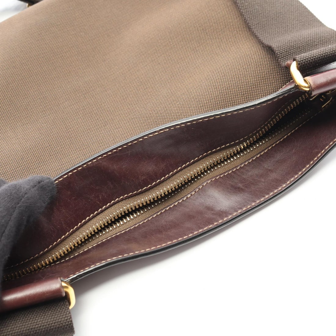 Prada Canvas Crossbody Brown - 5