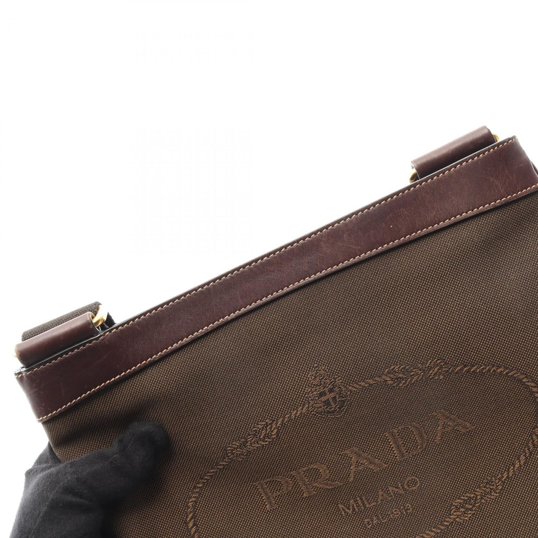 Prada Canvas Crossbody Brown - 7