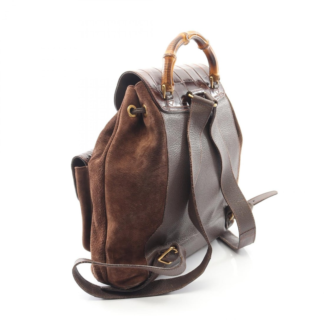 Gucci Bamboo Suede Backpack Brown - 15
