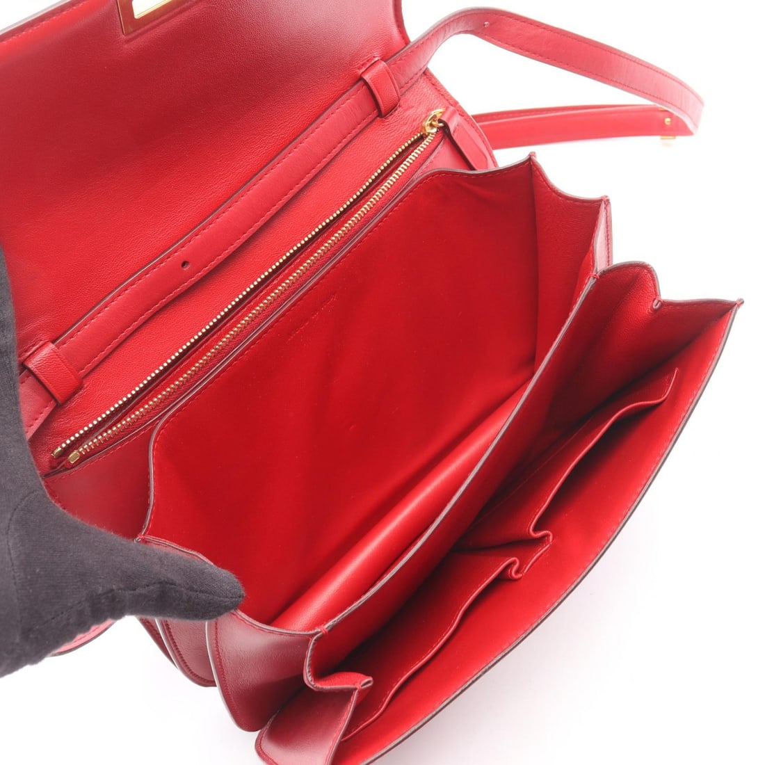 Celine Classic Box Medium Red GHW - 3