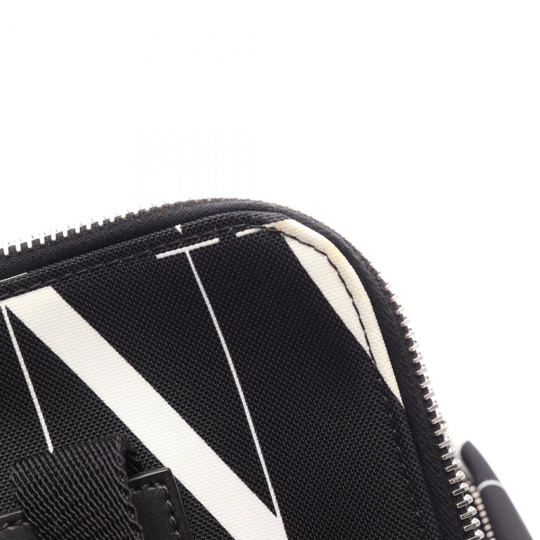 Valentino Logo Backpack Black White - 7