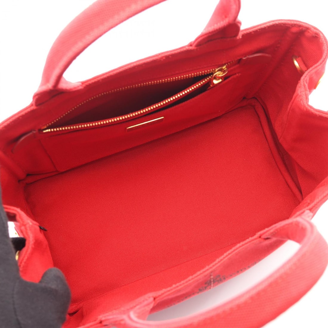 Prada Canapa 2Way Tote Red - 3