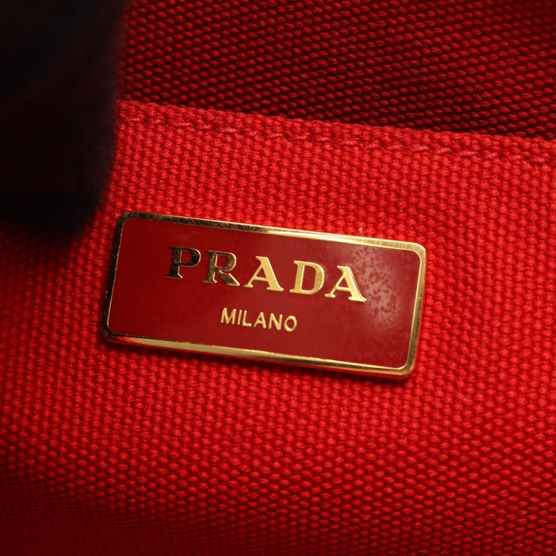 Prada Canapa 2Way Tote Red - 4