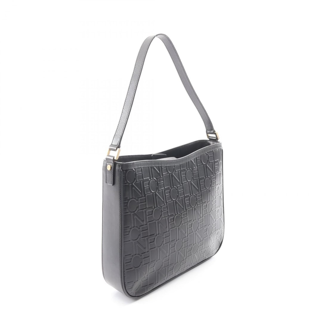 Celine Logo Shoulder Bag Black - 2