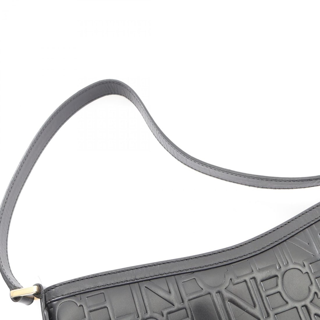 Celine Logo Shoulder Bag Black - 6