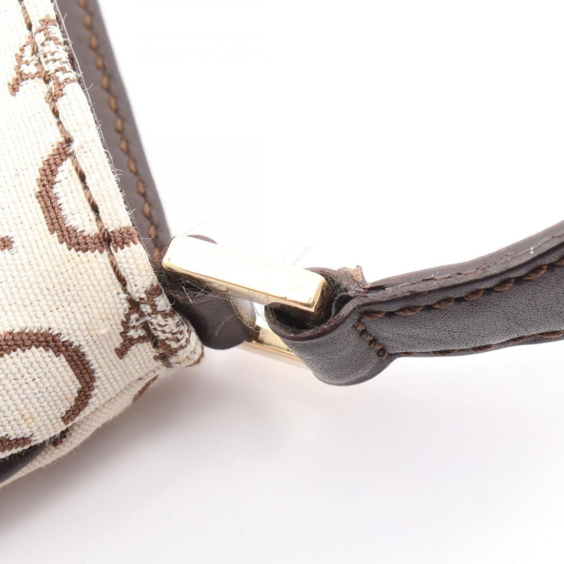 Celine C Macadam Shoulder White Brown - 6