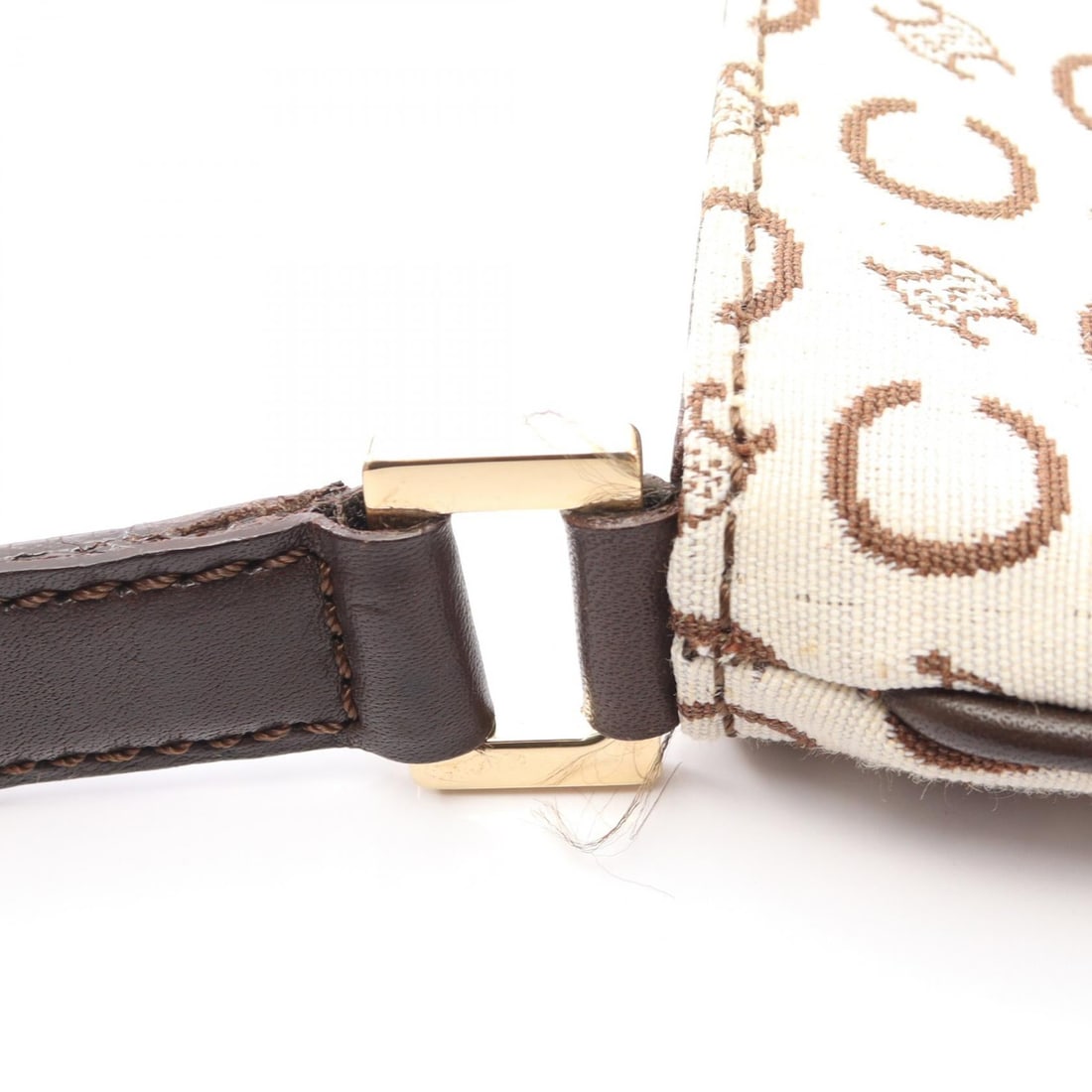 Celine C Macadam Shoulder White Brown - 7