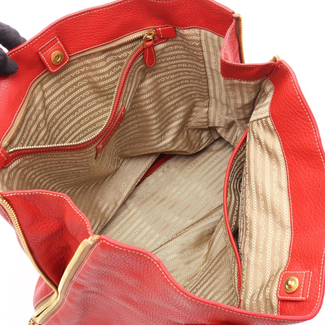 Prada Vitterodino Tote Red - 3