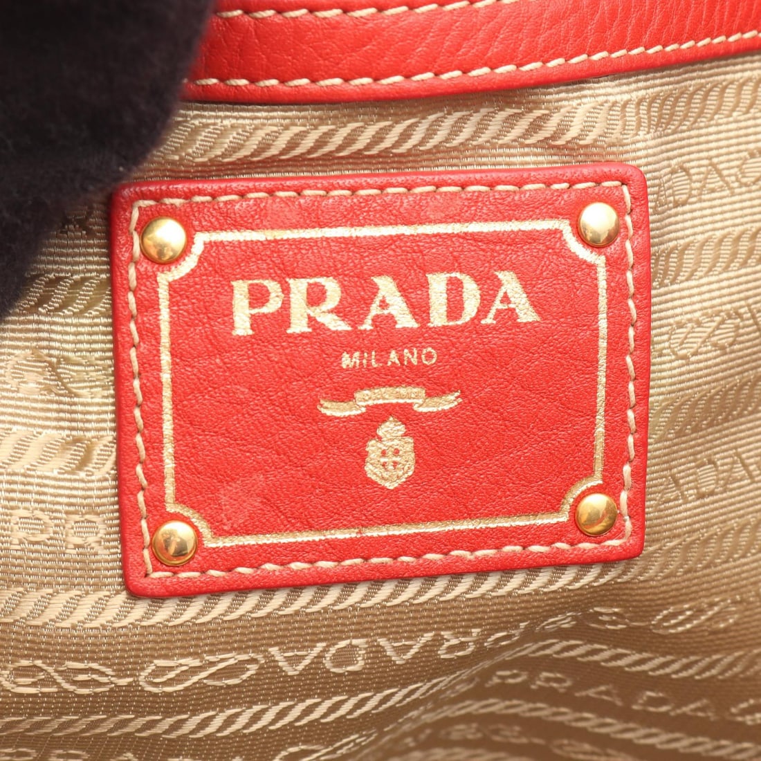 Prada Vitterodino Tote Red - 4